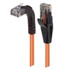 Picture of Category 6 Right Angle RJ45 Ethernet Patch Cords - Straight to RA (Up) - Orange, 10.0Ft