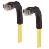 Picture of Category 6 Right Angle RJ45 Ethernet Patch Cords - RA (Down) to RA (Down) - Yellow, 10.0Ft