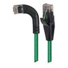 Picture of Category 6 Right Angle RJ45 Ethernet Patch Cords - Straight to RA (Left) - Green, 15.0Ft