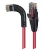 Picture of Category 6 Right Angle RJ45 Ethernet Patch Cords - Straight to RA (Left) - Red, 2.0Ft