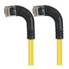 Picture of Category 6 Right Angle RJ45 Ethernet Patch Cords - RA (Left) to RA (Left) - Yellow, 10.0Ft