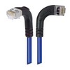 Picture of Shielded Category 6 Right Angle Patch Cable, Right Angle Right/Right Angle Down, Blue, 15.0 ft