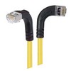 Picture of Shielded Category 6 Right Angle Patch Cable, Right Angle Right/Right Angle Down, Yellow, 10.0 ft
