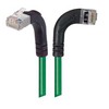 Picture of Shielded Category 6 Right Angle Patch Cable, Right Angle Right/Right Angle Up, Green, 10.0 ft