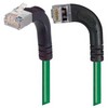 Picture of Shielded Category 6 Right Angle Patch Cable, Right Angle Left/Right Angle Up, Green, 15.0 ft
