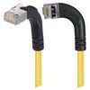 Picture of Shielded Category 6 Right Angle Patch Cable, Right Angle Left/Right Angle Up, Yellow, 1.0 ft