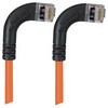 Picture of Shielded Category 6 Right Angle Patch Cable, Right Angle Right/Right Angle Right, Orange, 15.0 ft
