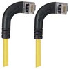 Picture of Shielded Category 6 Right Angle Patch Cable, Right Angle Right/Right Angle Right, Yellow, 10.0 ft
