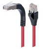 Picture of Shielded Category 6 Right Angle Patch Cable, Stackable, Red, 1.0 ft