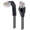 Picture of Shielded Category 6 Right Angle Patch Cable, Straight/Right Angle Down, Black, 10.0 ft