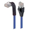 Picture of Shielded Category 6 Right Angle Patch Cable, Straight/Right Angle Up, Blue, 2.0 ft