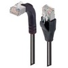 Picture of Shielded Category 6 Right Angle Patch Cable, Straight/Right Angle Up, Black, 3.0 ft