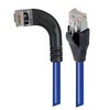 Picture of Shielded Category 6 Right Angle Patch Cable, Straight/Right Angle Left, Blue, 10.0 ft