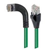 Picture of Shielded Category 6 Right Angle Patch Cable, Straight/Right Angle Left, Green, 10.0 ft