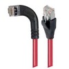 Picture of Shielded Category 6 Right Angle Patch Cable, Straight/Right Angle Left, Red, 10.0 ft