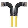 Picture of Shielded Category 6 Right Angle Patch Cable, Right Angle Left/Right Angle Right, Yellow, 15.0 ft
