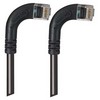 Picture of Category 5E Right Angle Patch Cable, RA Right Exit/RA Right Exit, Black 15.0 ft