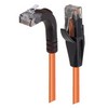 Picture of Category 5E Right Angle Patch Cable, Straight/Right Angle Up, Orange, 1.0 ft