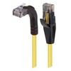Picture of Category 5E Right Angle Patch Cable, Straight/Right Angle Up, Yellow, 15.0 ft