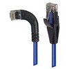 Picture of Category 5E Right Angle Patch Cable, Straight/ Right Angle Left Exit, Blue 1.0 ft