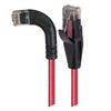 Picture of Category 5E Right Angle Patch Cable, Straight/ Right Angle Left Exit, Red, 10.0 ft