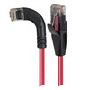 Picture of Category 5E Right Angle Patch Cable, Straight/ Right Angle Left Exit, Red, 2.0 ft