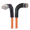 Picture of Category 5E Shielded Right Angle Patch Cable, Right Angle Right/Right Angle Up, Orange 1.0 ft