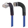 Picture of Category 5E Shielded Right Angle Patch Cable, RA Left Exit/RA Up, Blue 1.0 ft
