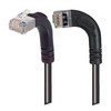 Picture of Category 5E Shielded Right Angle Patch Cable, RA Left Exit/RA Up, Black 1.0 ft