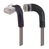 Picture of Category 5E Shielded Right Angle Patch Cable, RA Left Exit/RA Up, Gray 10.0 ft