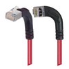 Picture of Category 5E Shielded Right Angle Patch Cable, RA Left Exit/RA Up, Red 10.0 ft