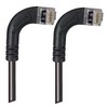 Picture of Category 5E Shielded Right Angle Patch Cable, RA Right Exit/RA Right Exit, Black 25.0 ft