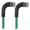 Picture of Category 5E Shielded Right Angle Patch Cable, RA Right Exit/RA Right Exit, Green 10.0 ft
