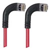 Picture of Category 5E Shielded Right Angle Patch Cable, RA Right Exit/RA Right Exit, Red 15.0 ft