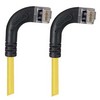 Picture of Category 5E Shielded Right Angle Patch Cable, RA Right Exit/RA Right Exit, Yellow 10.0 ft