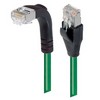 Picture of Category 5E Shielded Right Angle Patch Cable, Straight/Right Angle Down, Green 10.0 ft