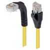 Picture of Category 5E Shielded Right Angle Patch Cable, Straight/Right Angle Down, Yellow 10.0 ft