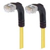 Picture of Category 5E Shielded Right Angle Patch Cable, Right Angle Down/Right Angle Down, Yellow 10.0 ft