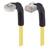Picture of Category 5E Shielded Right Angle Patch Cable, Down/Right Angle Up, Yellow 10.0 ft