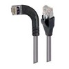 Picture of Category 5E Shielded Right Angle Patch Cable, Right Angle Left/Straight, Gray 10.0 ft