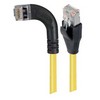 Picture of Category 5E Shielded Right Angle Patch Cable, Right Angle Left/Straight, Yellow 10.0 ft