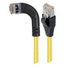 Picture of Category 5E Shielded Right Angle Patch Cable, Right Angle Left/Straight, Yellow 1.0 ft