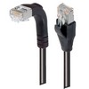Picture of Category 5E Shielded LSZH Right Angle Patch Cable, Straight/Right Angle Down, Black, 1.0 ft