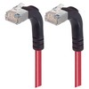 Picture of Category 5E Shielded LSZH Right Angle Patch Cable, Right Angle Up/Right Angle Up, Red, 20.0 ft