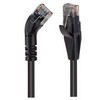 Picture of Category 5E 45° Patch Cable, Straight/Left 45° Angle, Black 1.0 ft