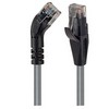 Picture of Category 5E 45° Patch Cable, Straight/Left 45° Angle, Gray 10.0 ft