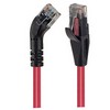 Picture of Category 5E 45° Patch Cable, Straight/Left 45° Angle, Red 1.0 ft