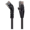 Picture of Category 5E 45° Patch Cable, Straight/Right 45° Angle, Black 10.0 ft