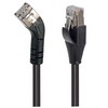 Picture of Category 5E Shielded 45° Patch Cable, Straight/Right 45° Angle, Black 3.0 ft