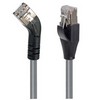 Picture of Category 5E Shielded 45° Patch Cable, Straight/Right 45° Angle, Gray 10.0 ft